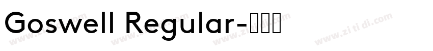 Goswell Regular字体转换